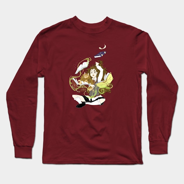 Reading is Magical Long Sleeve T-Shirt by Drea D. Illustrations